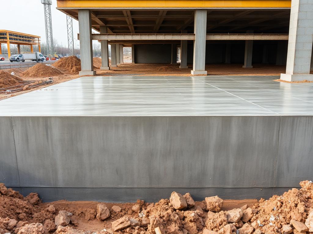 Example of a commercial concrete foundation