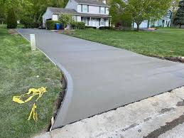 Illustration of a finished concrete driveway appearance