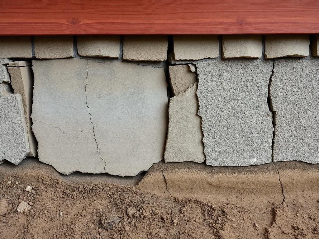 Illustration of a cracked concrete foundation condition Illustration of a cracked concrete foundation condition